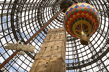 Melbourne Central Complex incorporates restored Shot Tower beneath glass cone, Melbourne, Victoria, Australia, Pacific