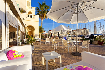 Bar at Queensway Quay Marina, Gibraltar, Mediterranean, Europe