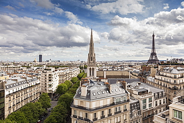 American Cathedral and the Eiffel Tower, Paris, France, Europe 