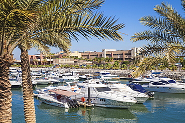 Marina Hotel overlooking Yacht Club on Arabian Gulf Street, Salmiya, Kuwait City, Kuwait, Middle East