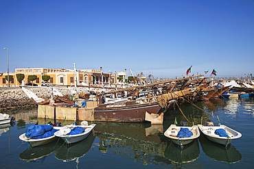 Fishing boats and dhows in the Old Ships port, Kuwait City, Kuwait, Middle East