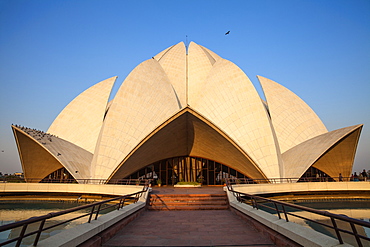 Bahai House of Worship known as the The Lotus Temple, New Delhi, Delhi, India, Asia