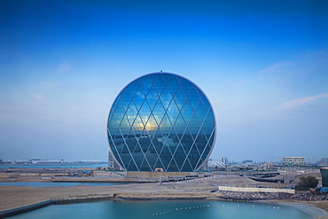 View of Aldar Headquarters, Abu Dhabi, United Arab Emirates, Middle East