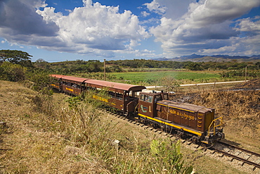 Railway train, Valle de los Ingenios (Valley of the Sugar Mills), UNESCO World Heritage Site, Trinidad, Sancti Spiritus Province, Cuba, West Indies, Caribbean, Central America