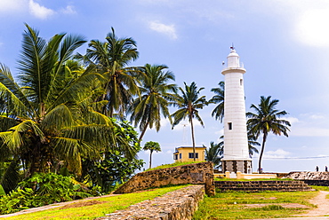 Galle lighthouse in the Old Town of Galle, UNESCO World Heritage Site, Sri Lanka, Asia 