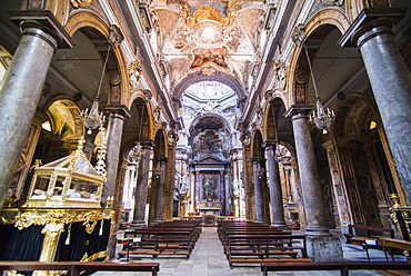 Interior of The Church of San Matteo, (Chiesa di San Matteo), Palermo, Sicily, Italy, Europe 