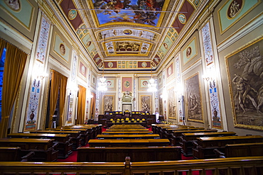 Courtroom at Royal Palace of Palermo (Palazzo Reale) (Palace of the Normans), Palermo, Sicily, Italy, Europe