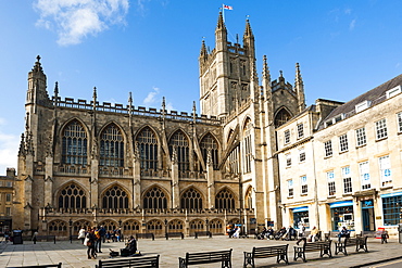 Bath Abbey, Bath, UNESCO World Heritage Site, Avon and Somerset, England, United Kingdom, Europe