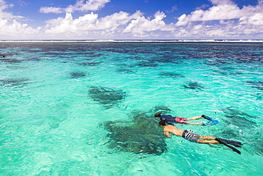 Snorkeling in Muri Lagoon on Captain Tama's Lagoon Cruises, Rarotonga, Cook Islands, South Pacific, Pacific