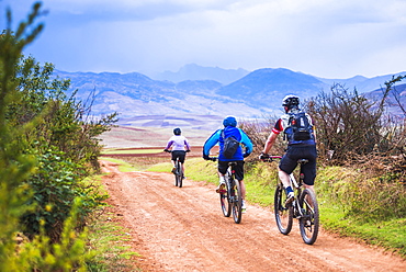 Cusco (Cuzco), cycling in the countryside near Maras, Cusco Province, Peru, South America