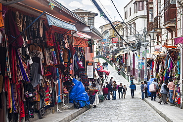 Street Market in La Paz, La Paz Department, Bolivia, South America