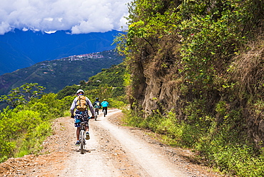 Cycling Death Road, La Paz Department, Bolivia, South America