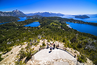 View from Cerro Campanario (Campanario Hill), San Carlos de Bariloche, Rio Negro Province, Patagonia, Argentina, South America