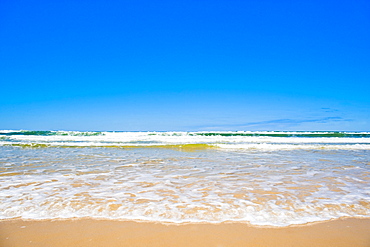 Sand sea and sky of Seventy Five Mile Beach, Fraser Island, UNESCO World Heritage Site, Queensland, Australia, Pacific