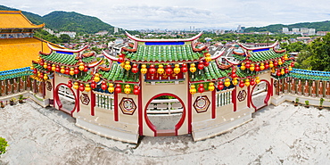 View over Georgetown from Kek Lok Si Temple, Penang, Malaysia, Southeast Asia, Asia