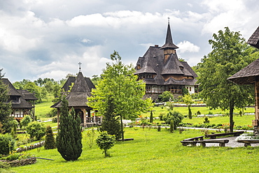 Barsana Monastery, one of the Wooden Churches of Maramures, UNESCO World Heritage Site, Barsana, Romania, Europe