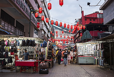 Jalan Petaling, the main market street in Chinatown, Kuala Lumpur, Malaysia, Southeast Asia, Asia