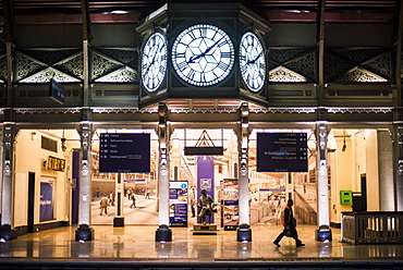 The clock, Paddington Station, City of Westminster Borough, London, England, United Kingdom, Europe