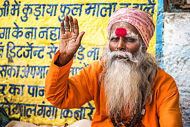 Sadhu (Indian Holy Man) in Varanasi, Uttar Pradesh, India, Asia