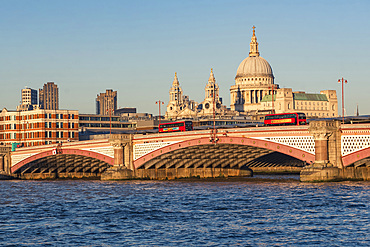 St. Pauls Cathedral and the River Thames, City of London, London, England, United Kingdom, Europe