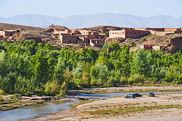 Typical Moroccan desert town in the Dades Valley, Morocco, North Africa, Africa 