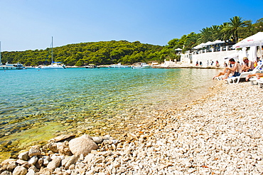 Beach, Pakleni Islands (Paklinski Islands), Dalmatian Coast, Adriatic Sea, Croatia, Europe 