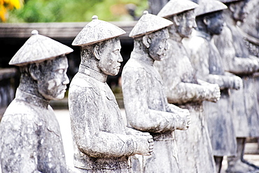 Stone statues at Tomb of Khai Dinh, Hue, UNESCO World Heritage Site, Vietnam, Indochina, Southeast Asia, Asia