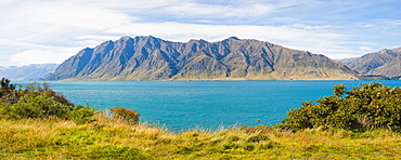 Southern Alps Mountain Range and Lake Hawea, West Coast, South Island, New Zealand, Pacific 