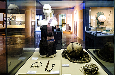 Jeju's Haenyeo Museum showcases clothes and items used when Jeju women first took to the ocean to source seafood for their families, Jeju, South Korea, Asia