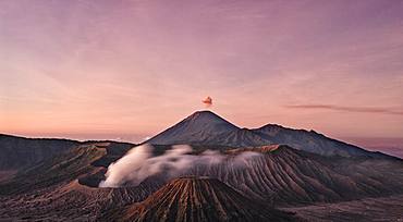 Landscape of sunrise at Mount Bromo, East Java, Indonesia, Southeast Asia, Asia