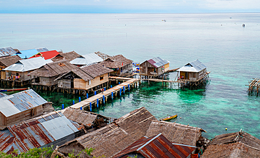 Kabalutan Sea Gypsy village, Togian Islands, Indonesia, Southeast Asia, Asia