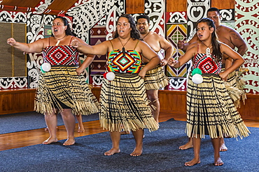 Poi dancers at Pakowhai Marae, Gisborne, North Island, New Zealand, Pacific