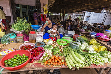 Local market in the village of Angkor Ban, on the banks of the Mekong River, Battambang Province, Cambodia, Indochina, Southeast Asia, Asia