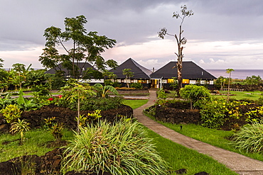 A view of the Hotel Altiplanico on Easter Island (Isla de Pascua), Rapa Nui, Chile, South America