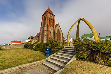 Exterior view of the Anglican Church in Stanley, Falkland Islands, UK Overseas Protectorate, South America