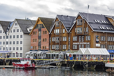 View of the harbor in Tromso, known as the Gateway to the Arctic, Norway, Scandinavia, Europe