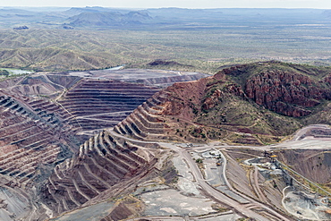 Aerial view of the Argyle Diamond mine, Kimberley, Western Australia, Australia, Pacific