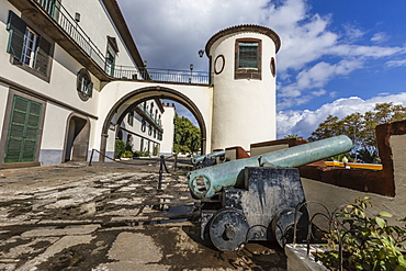 Cannon at the Palacio de Sao Lourenco in the heart of the city of Funchal, Madeira, Portugal, Europe