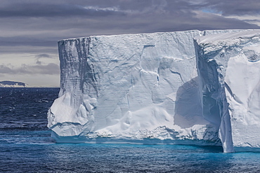 Tabular iceberg in the Gerlache Strait, Antarctica, Polar Regions