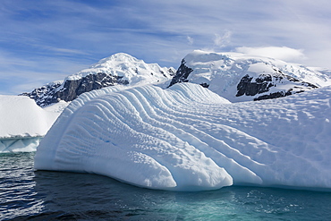 Glacial iceberg detail at Cuverville Island, Antarctica, Polar Regions