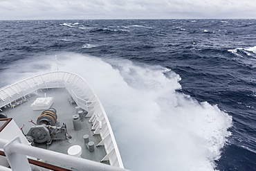 The Lindblad Expeditions ship National Geographic Explorer in the Gerlache Strait, Antarctica, Polar Regions