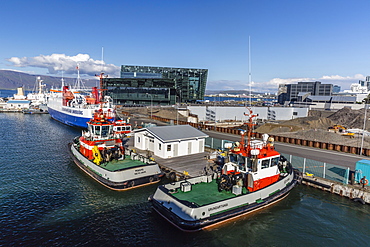 A view of the harbour in Reykjavik, Iceland, Polar Regions