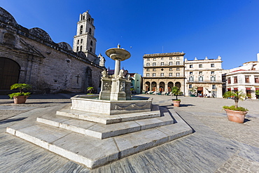 Fuentes de los Leones (Fountains of the Lions), in the Plaza de San Francisco, Havana, Cuba, West Indies, Central America