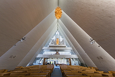 Interior view of the Ice Cathedral in Tromso, Norway, Scandinavia, Europe