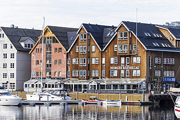 View of the harbor in Tromso, Norway, Scandinavia, Europe