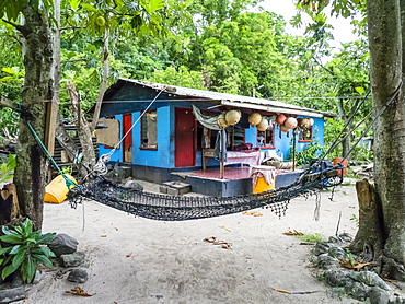 Village home on the small island of Dravuni, Kadavu Group, Republic of Fiji, South Pacific Islands, Pacific