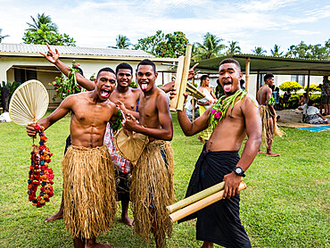 A kava ceremony from the people of Sabeto Village, Viti Levu, Republic of Fiji, South Pacific Islands, Pacific