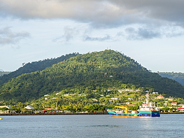 Apia Harbor on the island of Upolu, the second largest island in Samoa, South Pacific Islands, Pacific