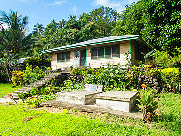 A family home in the town of Lufilufi on the island of Upolu, Samoa, South Pacific Islands, Pacific