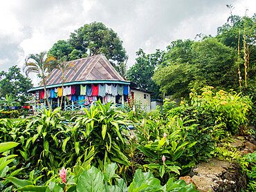 A family home in the town of Lufilufi on the island of Upolu, Samoa, South Pacific Islands, Pacific